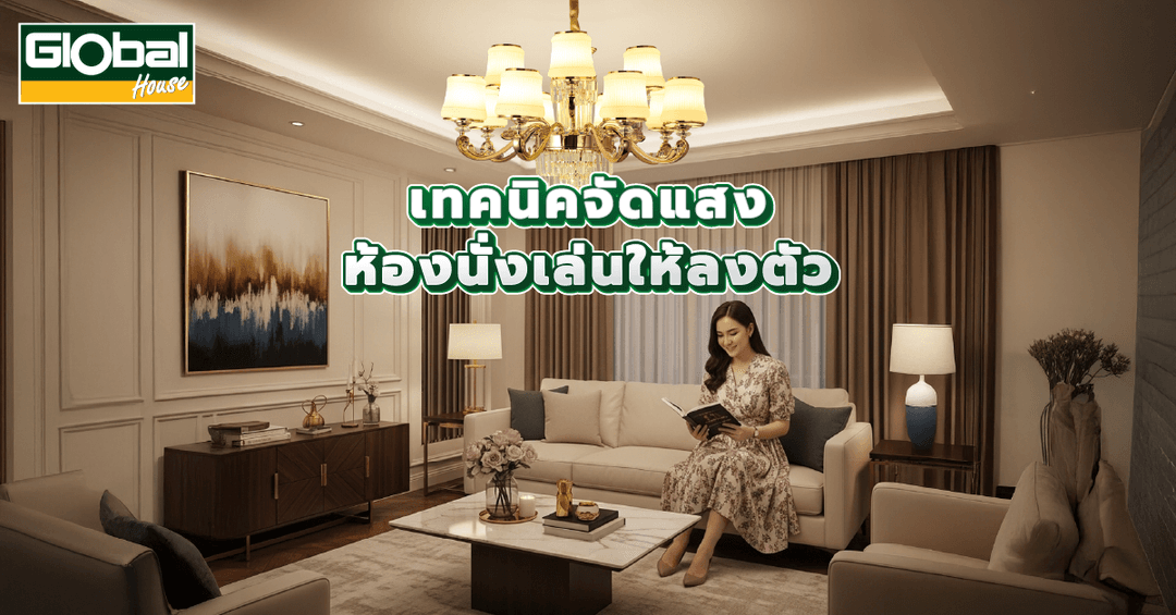 เทคนิคจัดแสงห้องนั่งเล่นให้ลงตัว