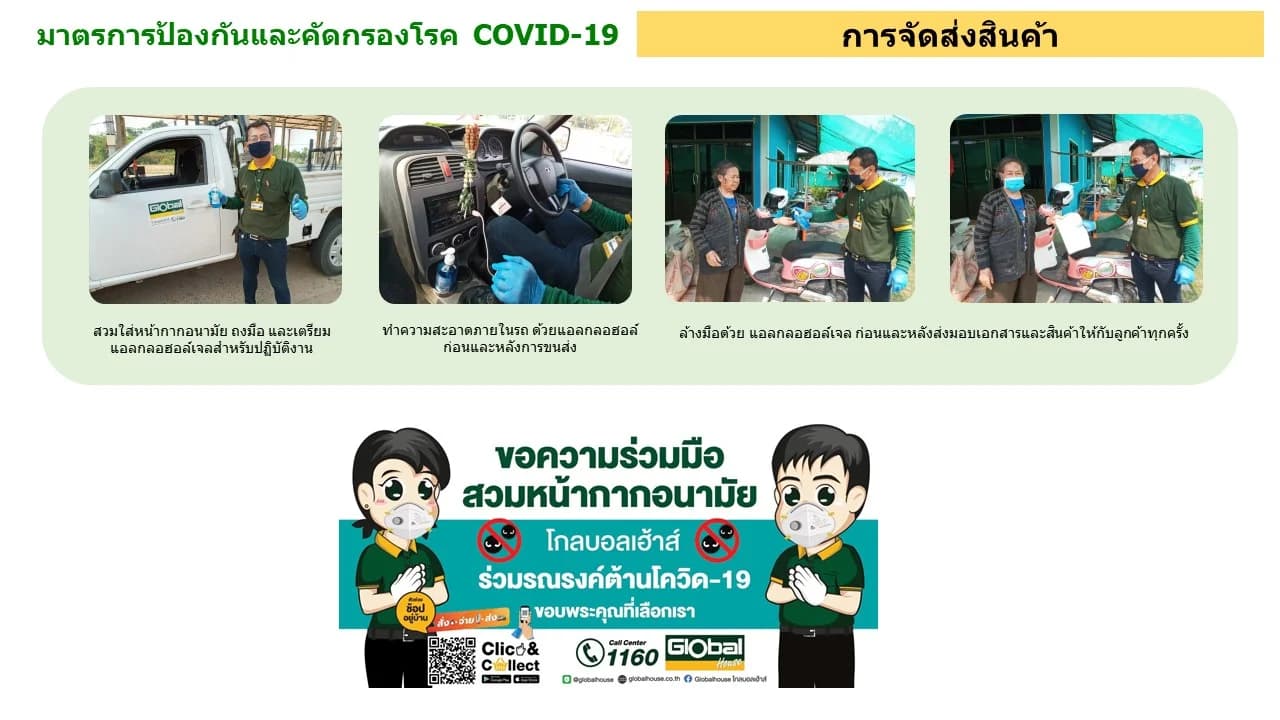 มาตรการป้องกัน COVID-19 โกลบอลเฮ้าส์ ภาพที่ 5 — การทำความสะอาดและฆ่าเชื้อ