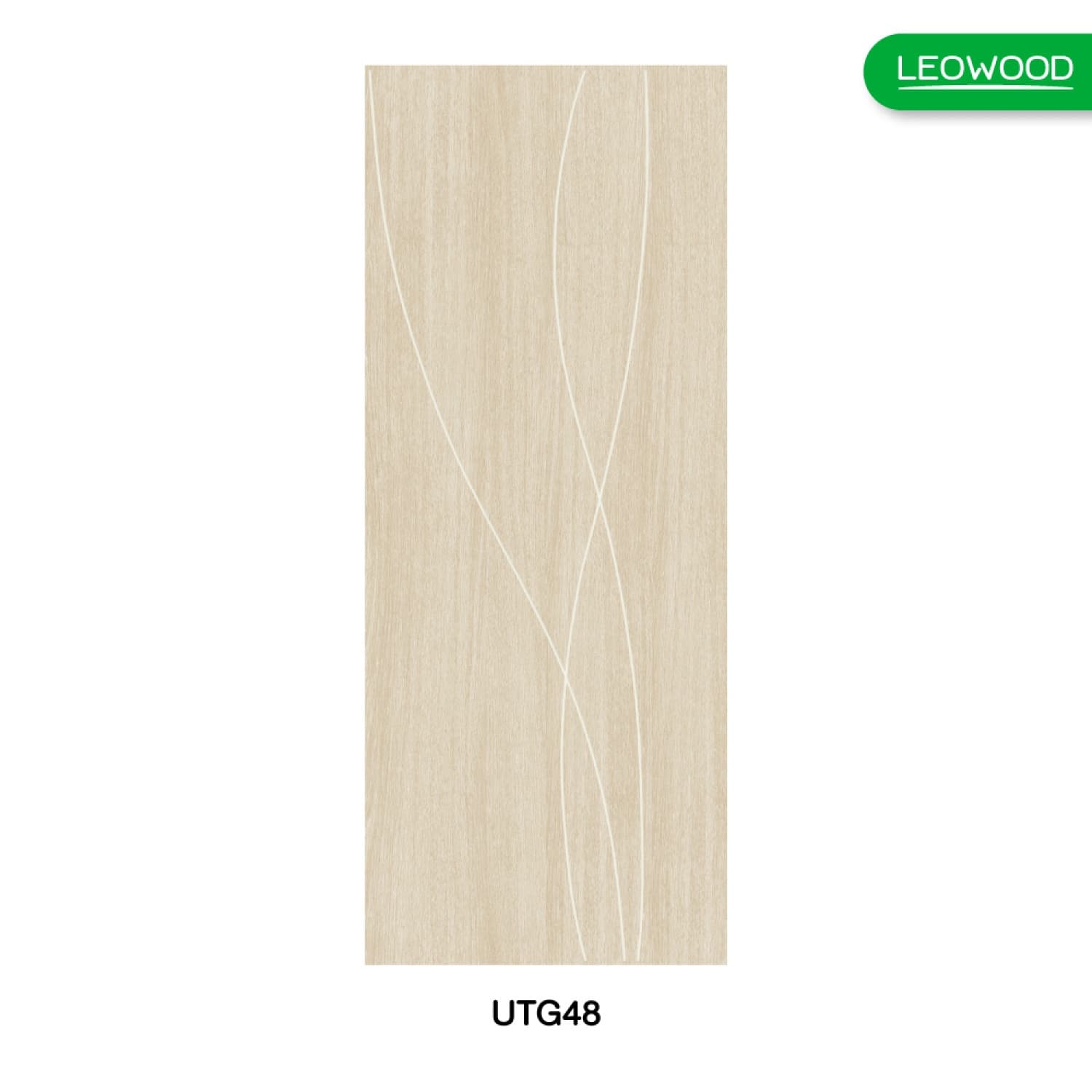 LEOWOOD ประตู UPVC ทนน้ำ ทนปลวก สี Tango ลาย G4 ขนาด 80x200 ซ.ม