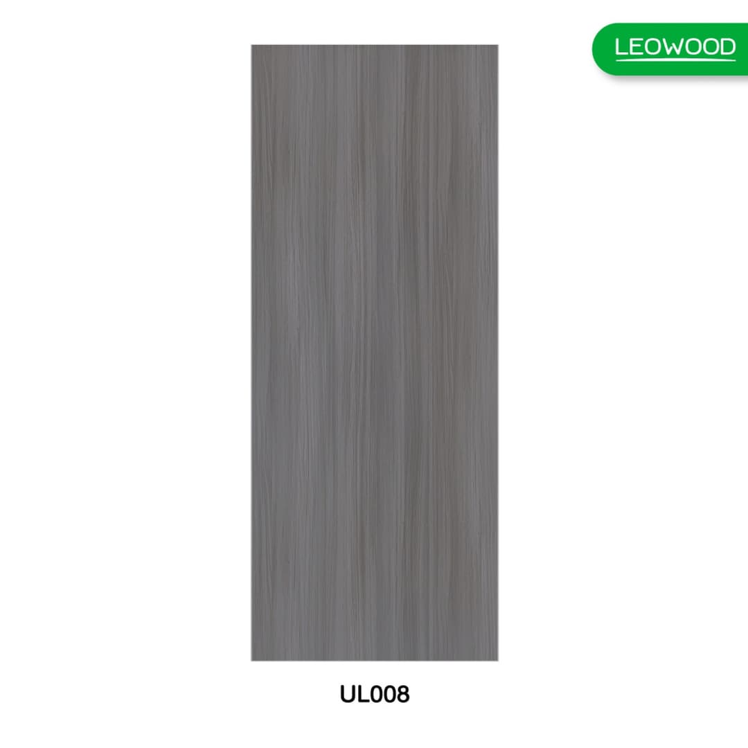 ประตู UPVC UDoor UL008 80x200 ซม. สี Light Gray(ไม่เจาะ) LWD