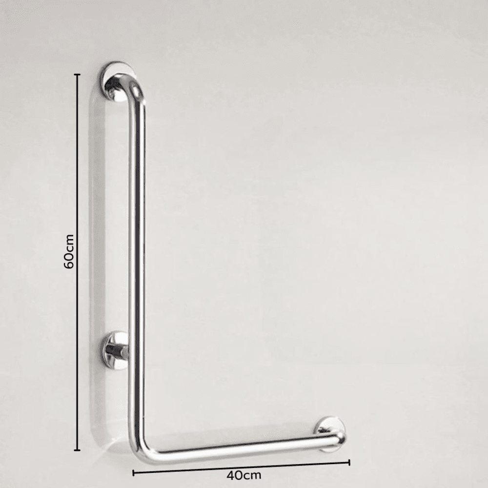 Verno ราวทรงตัวสแตนเลส 304 รูปตัว L รุ่น VN-4060L ขนาด 40x60 ซม. สีแฮร์ไลน์