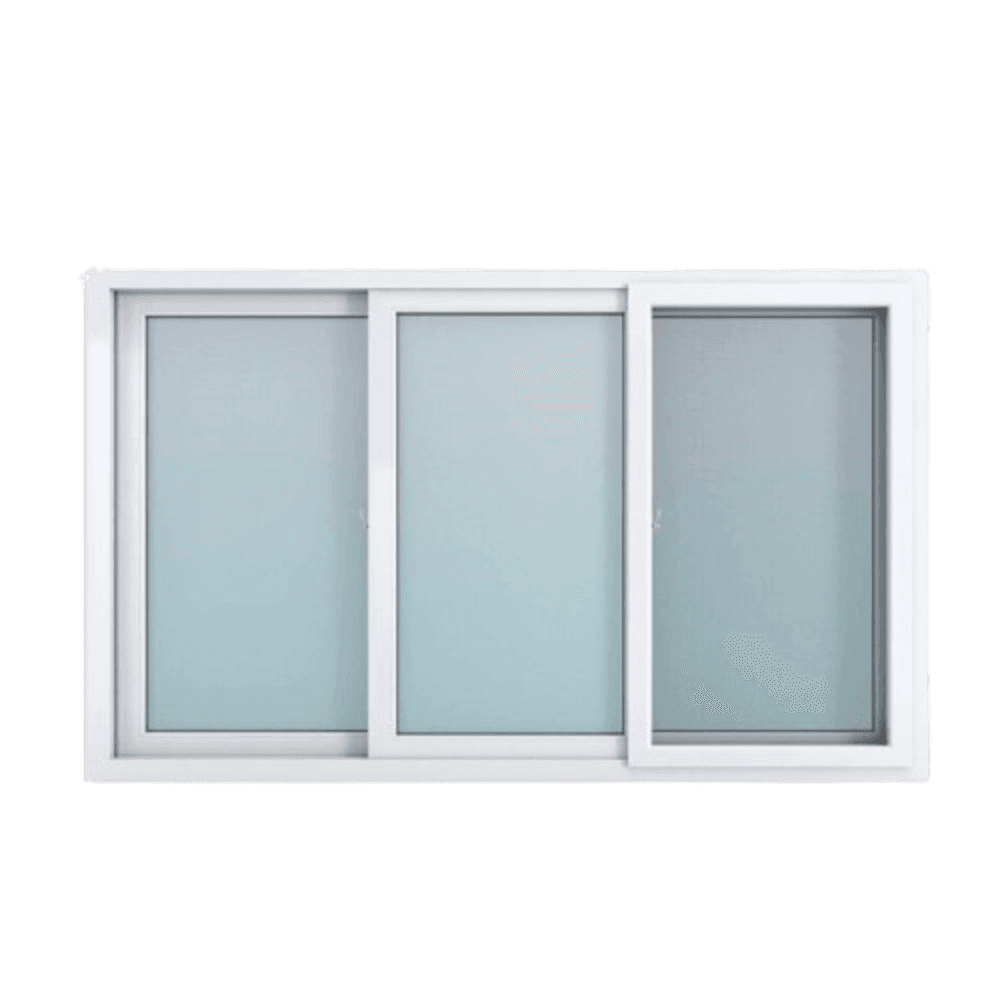HOFFEN หน้าต่างไวนิล บานเลื่อน SFS W4 180x110ซม. สีขาว พร้อมมุ้ง