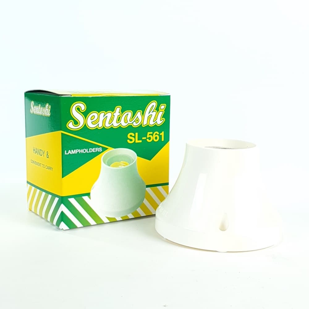 SENTOSHI ขั้วแป้น E-27 รุ่น SL-561 สีขาว