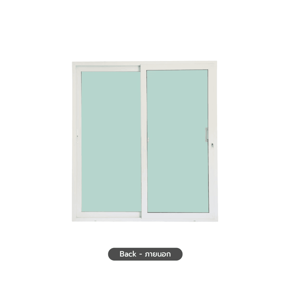 WELLINGTAN ประตูไวนิล บานเลื่อน SS GD003 200x205ซม. สีขาว พร้อมมุ้ง