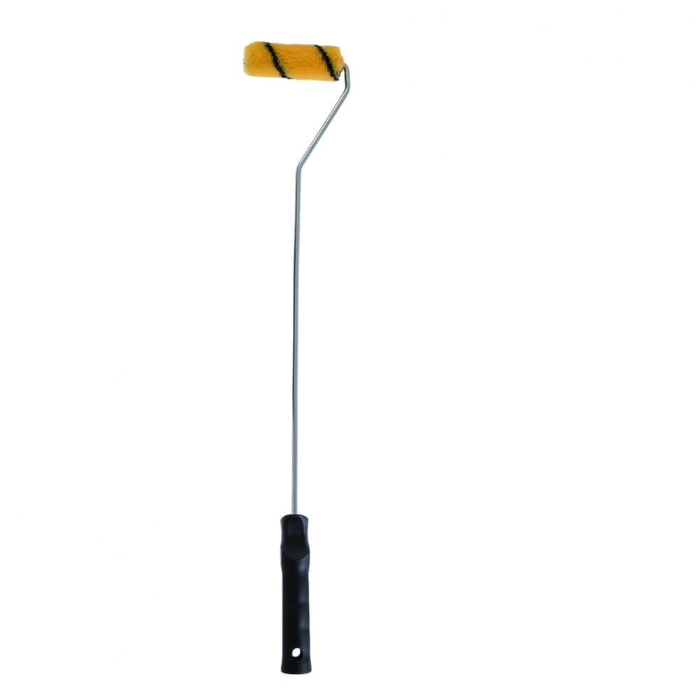 HUMMER ลูกกลิ้งทาสี 4นิ้ว Mini รุ่น GBH-MSPL-4 ขนสีเหลือง-ดำ ด้ามยาว 26”