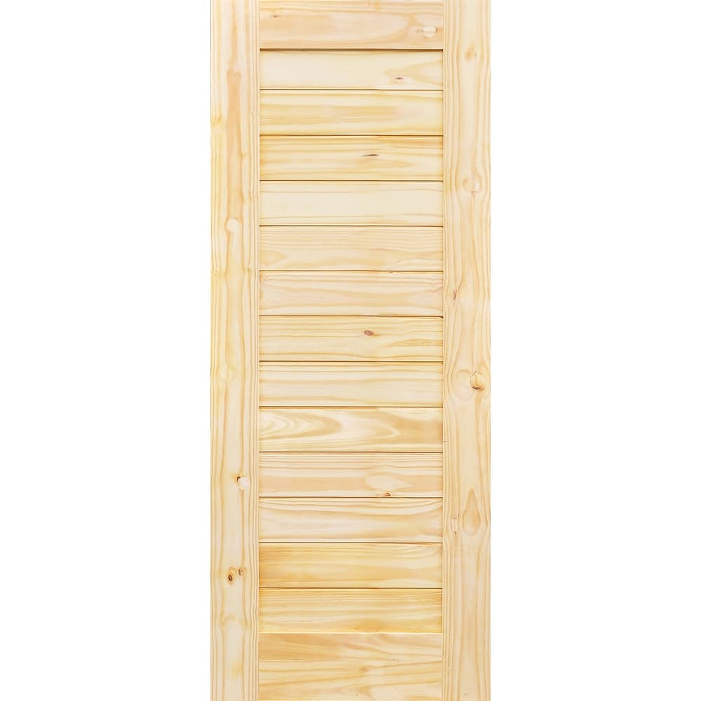 ประตูไม้สนนิวซีแลนด์ Eco Pine-001 80x180 cm.