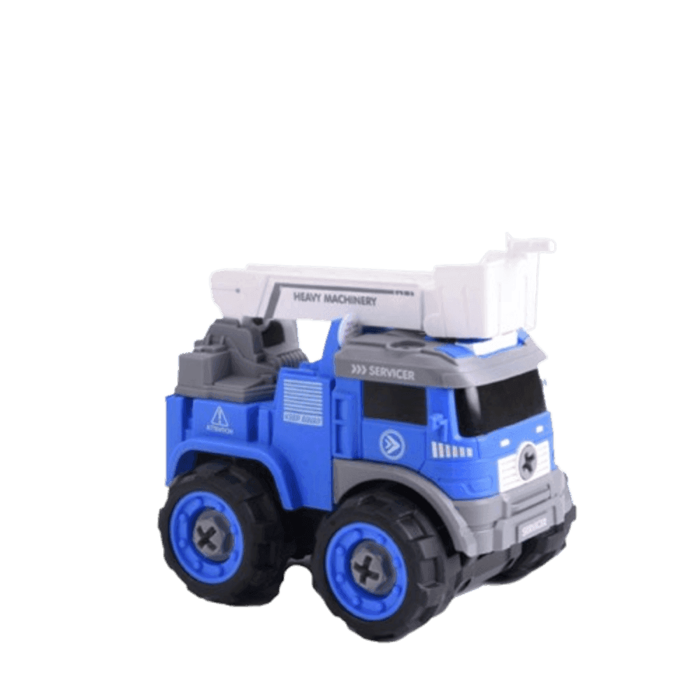 TOYS ของเล่นรถตำรวจกระเช้าประกอบพร้อมรีโมตคอนโทรล รุ่น#LM6023-YZ-1 ขนาด26.5x14x17.5ซม.สีน้ำเงิน