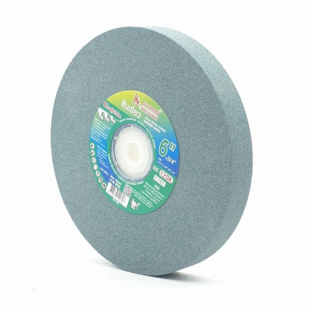 SUMO หินเจียร์ GC ขนาด 6"x3/4" (1-1/4",1",5/8",3/4",1/2") สีเขียว
