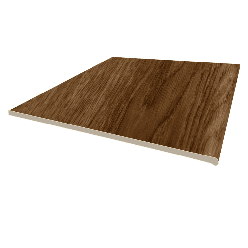 ดูร่าวัน ชานพักบันได ซีเมนต์บอร์ด ปิดผิวSPC 2.5x120x120 ซม. สี Mahogany