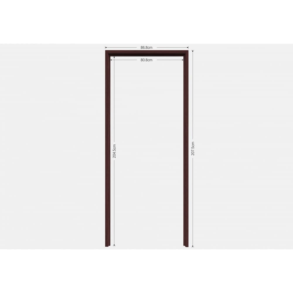 WELLINGTAN วงกบประตู WPC WPCDF-4-4 80x200ซม. THAI TEAK
