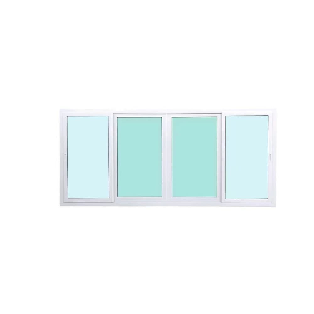 WELLINGTAN หน้าต่างไวนิล บานเลื่อน FSSF N-SWG2411 240x110ซม. สีขาว พร้อมมุ้ง