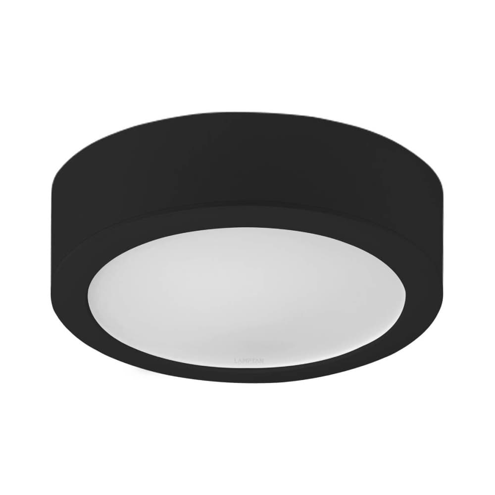 LAMPTAN โคมดาวน์ไลท์ LED แบบติดลอยหน้ากลม 18W รุ่นทวิสท์แอนด์โก สีดำ