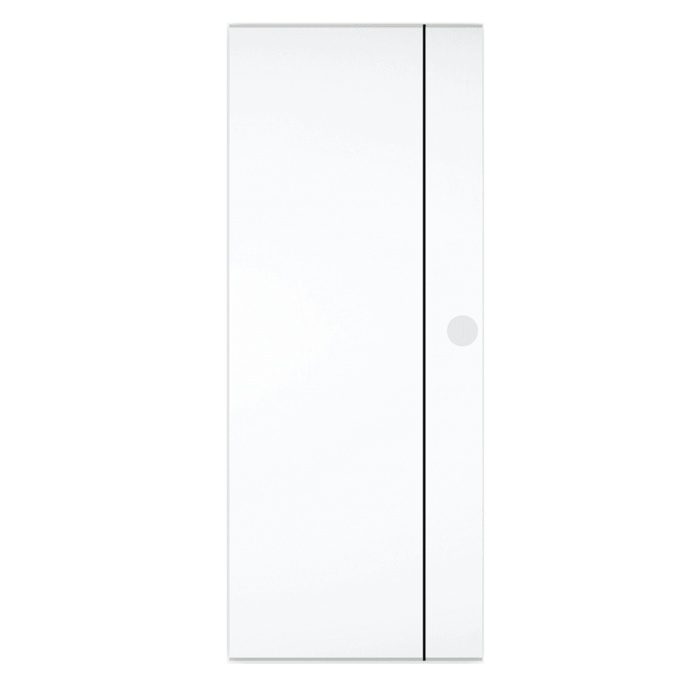 WELLINGTAN ประตูภายนอก UPVC เซาะร่อง รุ่น OK-006N ขนาด 80x200 ซม. สีขาว (เจาะลูกบิด)