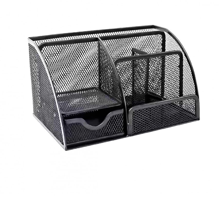 SMITH ที่วางปากกาและเครื่องเขียนลวดเคลือบ TG59904 ขนาด 22x14x13 ซม.สีดำ