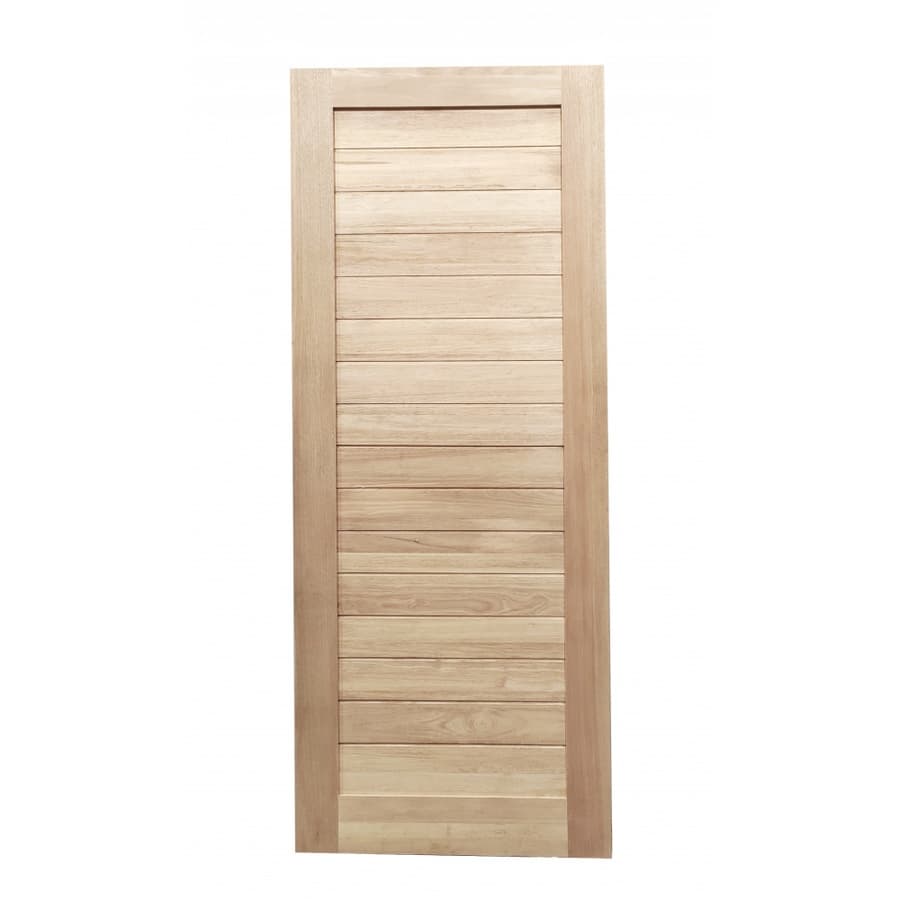 GREATWOOD ประตูไม้มะฮอกกานี บานทึบทำร่อง 80x200ซม.