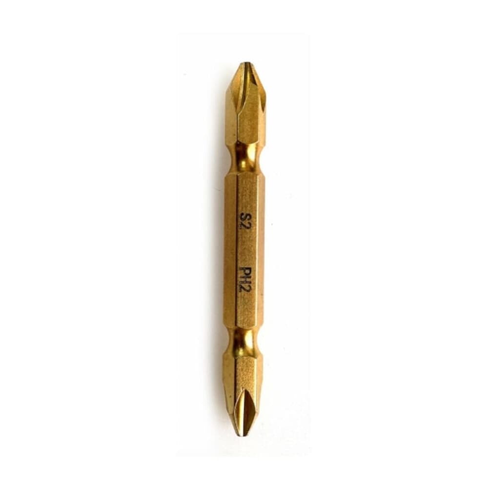 BISON ดอกไขควง สีทอง PH2 – 65มม.(2ดอก/แผง)  รุ่น DTPH2002-PRO