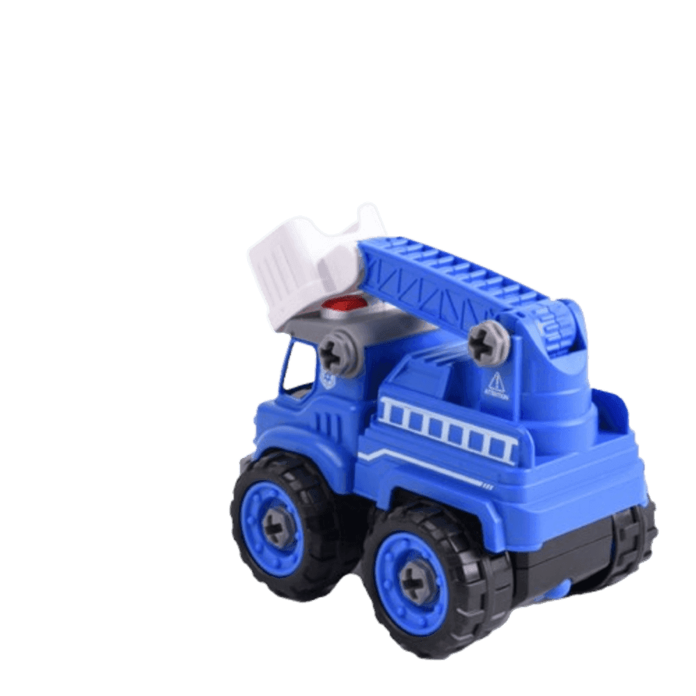 TOYS ของเล่นรถตำรวจกระเช้าประกอบพร้อมรีโมตคอนโทรล รุ่น#LM9024 ขนาด18.5x9.5x15.5ซม.สีน้ำเงิน