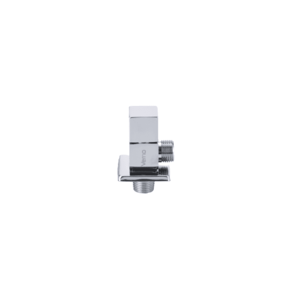 Verno สต๊อปวาล์วทองเหลือง 1 ทาง รุ่น PQS-C3SJ ขนาด 7.3x4.1x2.8 ซม. สีเงิน