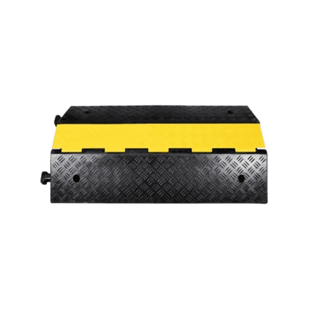 ยางป้องกันสายไฟ 1 ช่อง 100x58x12Cm. รุ่น PQS-OBC101 สีดำ-หลือง PROTX