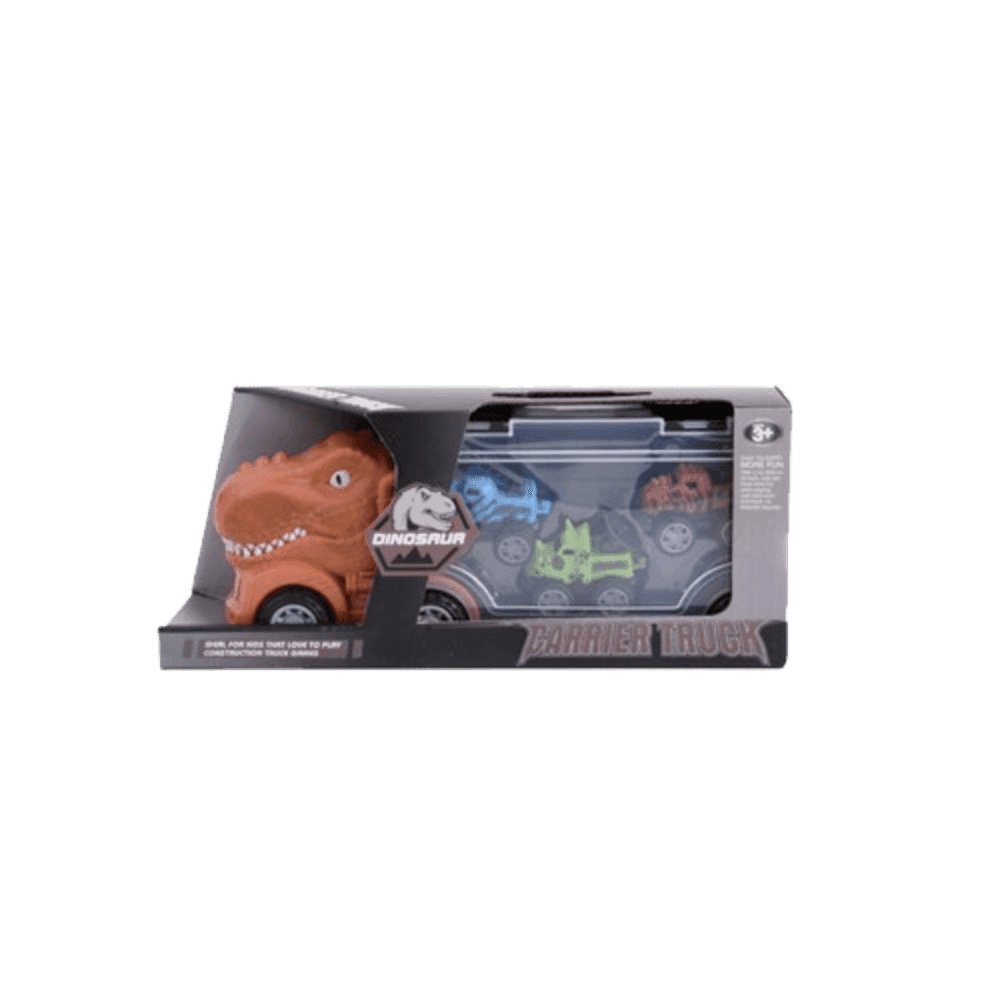 TOYS ของเล่นชุดรถคอนเทนเนอร์ไดโนเสาร์พร้อมรถก่อสร้าง3คัน รุ่น#15-16 ขนาด29x8x12ซม.