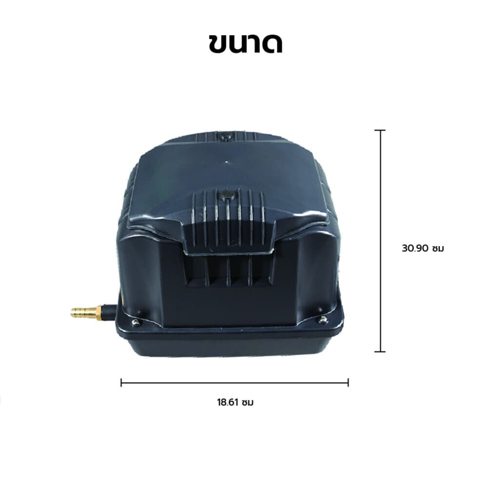 BOYU ปั๊มออกซิเจน รุ่นSES-60 ขนาด35W Qmax60L/H สีดำ