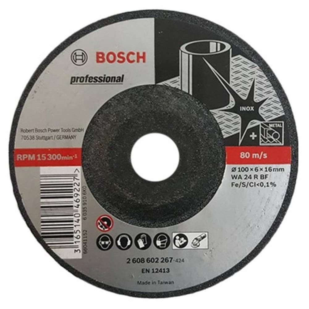 BOSCH ใบเจียร์สเตนเลส 4" 6 มม.#267