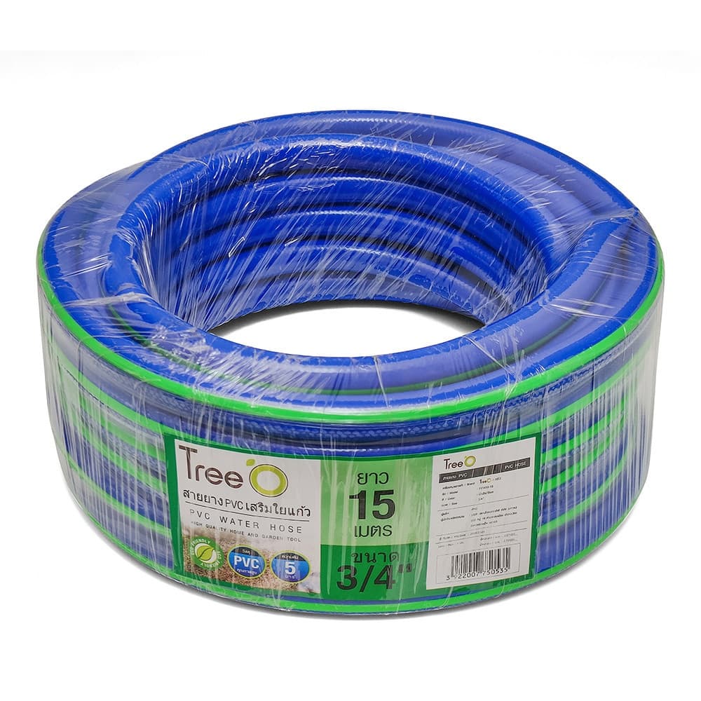 Tree’O สายยาง พีวีซี เสริมใยแก้ว รุ่น PFH19-15 ขนาด 3/4" 15M.