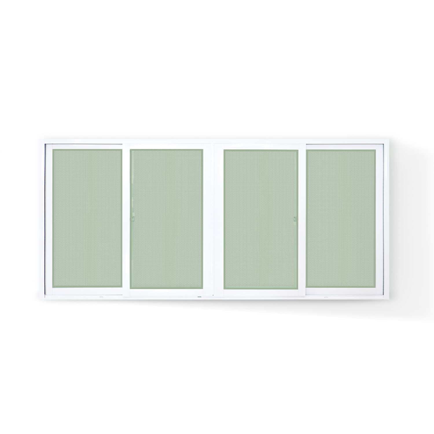 RAKANGTHONG หน้าต่างบานเลื่อนอลูมิเนียม 4 ช่อง 240x110 cm. สีขาว