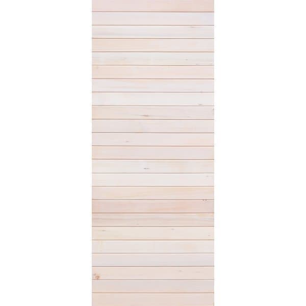 D2D ประตูบานทึบทำร่อง Eco Pine-801 ไม้เฮมล็อค - เฟอร์  80x200ซม.