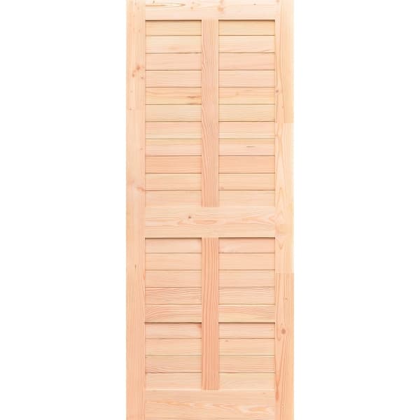 D2D ประตูไม้สนแดง (Redwood)  รุ่น Super Ezero G ขนาด 80x200 ซม. ไม่ทำสี