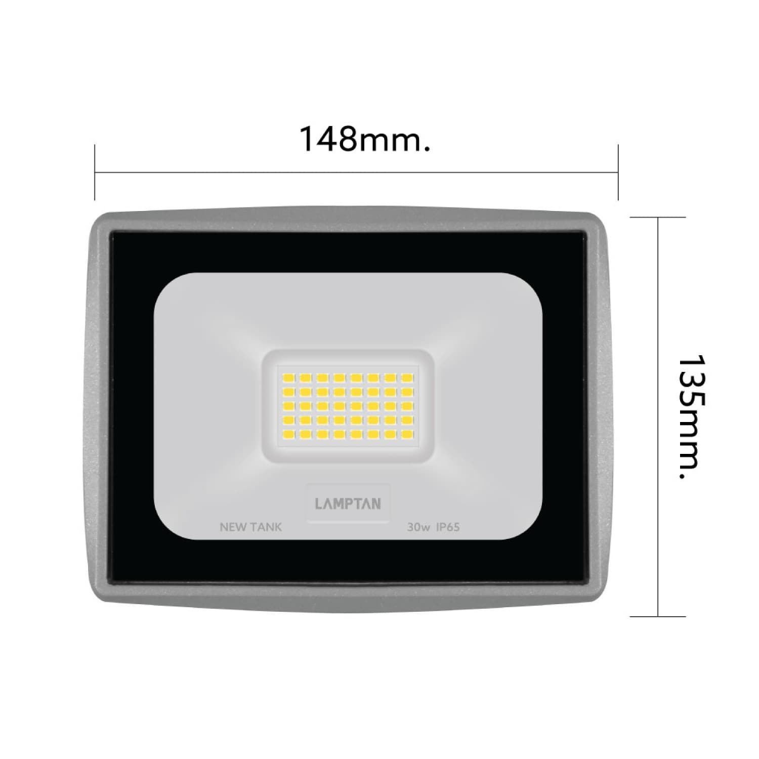 LAMPTAN โคมไฟฟลัดไลท์ LED 30W รุ่นนิวแทงค์ แสงเดย์ไลท์