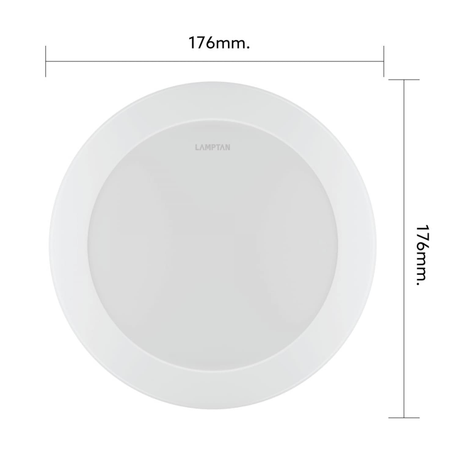LAMPTAN โคมดาวน์ไลท์ LED แบบติดลอยหน้ากลม 7นิ้ว 14W รุ่นAttach แสงเดย์ไลท์