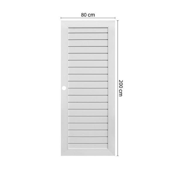 ECO-DOOR  ประตู UPVC โปรไฟล์  รุ่น TLW ภายนอกและภายใน ขนาด 80x200 ซม. สีขาว (เจาะลูกบิด)
