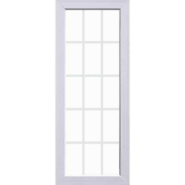 ECO-DOOR  ประตู UPVC โปรไฟล์  รุ่น 15 Light ภายใน ขนาด 80x200 ซม. สีขาว (เจาะลูกบิด)