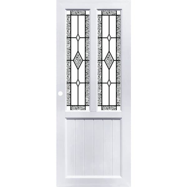 ECO-DOOR  ประตู UPVC โปรไฟล์  รุ่น D2 ภายใน ขนาด 80x200 ซม. สีขาว (เจาะลูกบิด)