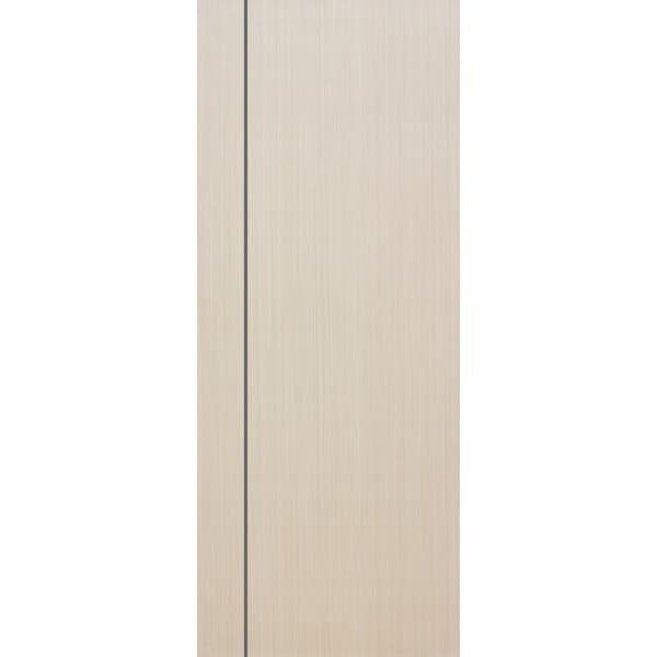 ECO-DOOR ประตูยูพีวีซี รุ่น UC4-1L 70x200 ซม. สีครีมอ่อนลายไม้ (ไม่เจาะ)