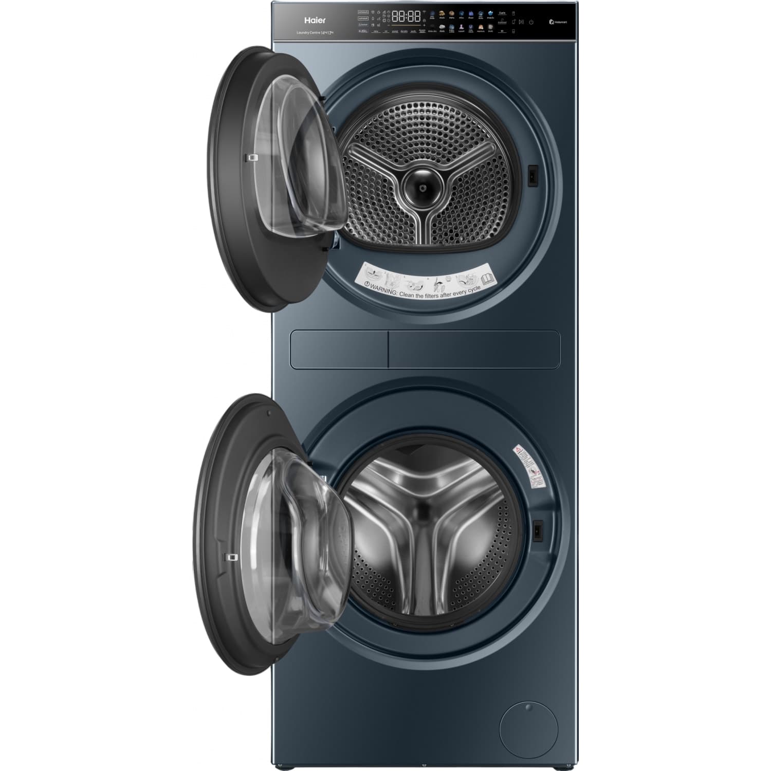 HAIER เครื่องซักผ้า/อบผ้า ขนาด 14/13 กก. รุ่น HWD140-BD14LCGNU1 สีดำ