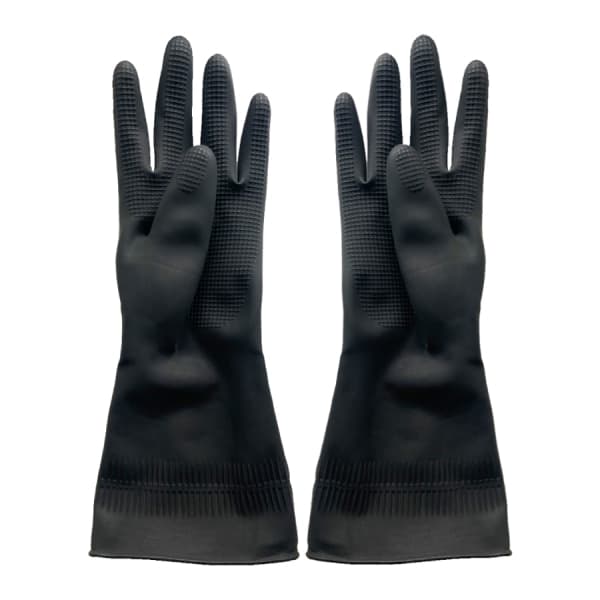 Poly-Brite ถุงมือยางธรรมชาติแบบหนา (Size L) รุ่น HEAVY–DUTY สีดำ