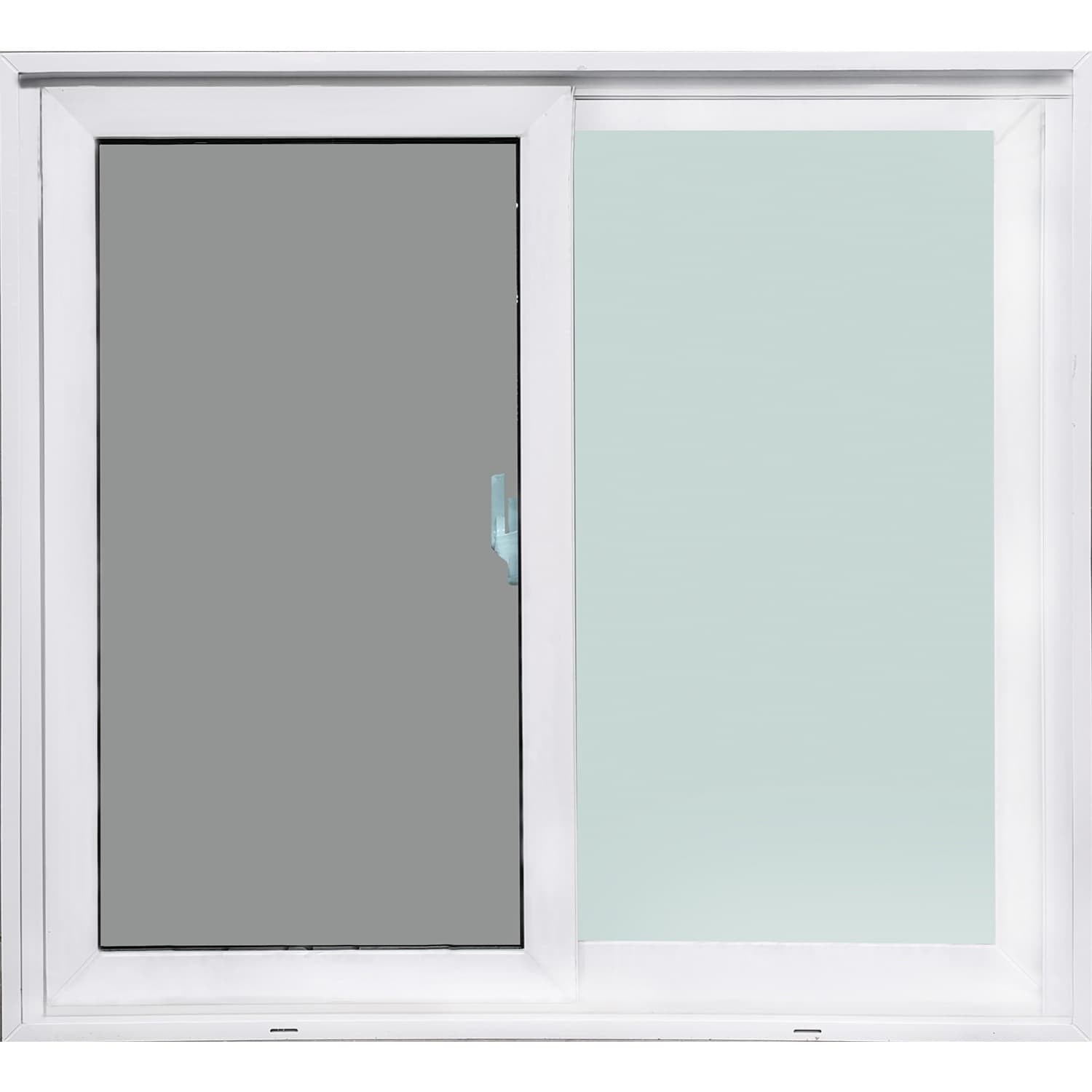 WINDOW ASIA (ECO 60-100) uPVC หน้าต่างบานเลื่อน SS 120X110 ซม. สีขาว พร้อมมุ้ง