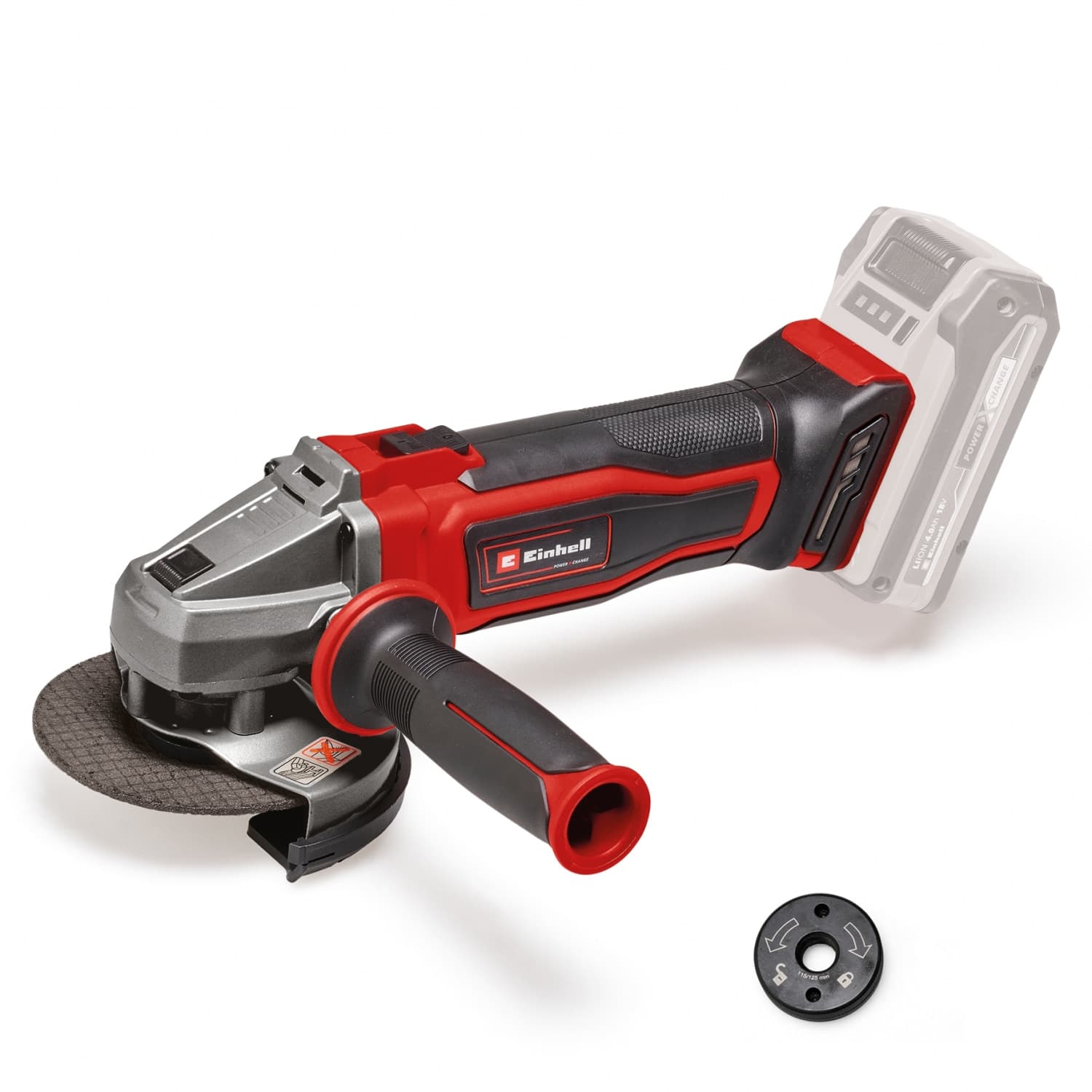 Einhell เครื่องเจียรไร้สาย 18V 4 นิ้ว รุ่น TE-AG 18/100 Li Solo (เครื่องเปล่า)