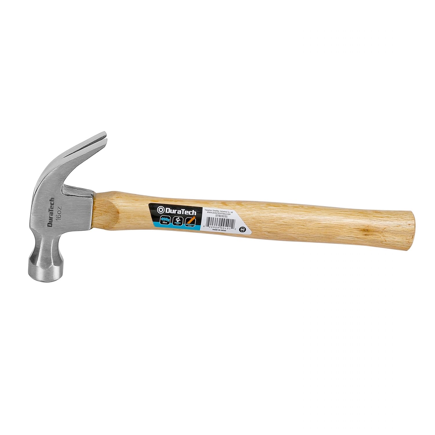 Duratech ค้อนหงอนด้ามไม้ ขนาด 16 ออนซ์ รุ่น DT803035