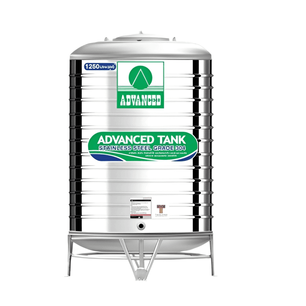 ADVANCE ถังเก็บสเตนเลส 1250L รุ่น ARD แบบก้นนูน พร้อมขาตั้ง คละลาย (ไม่มี มอก.)