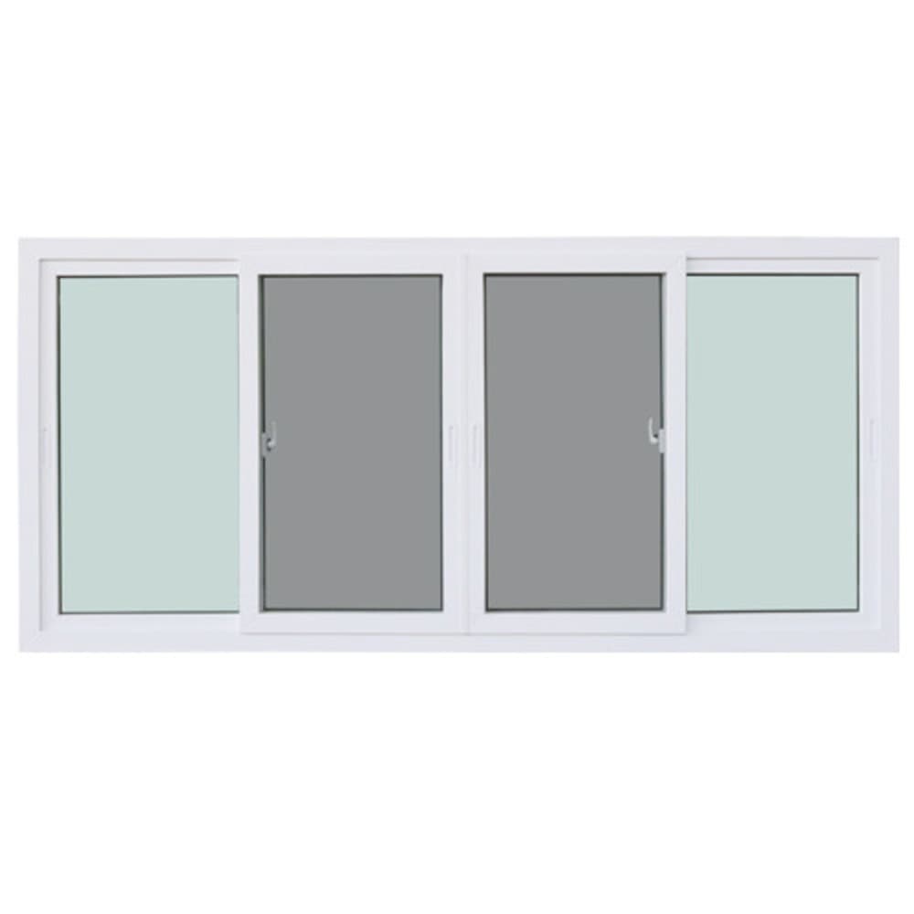 WINDOW ASIA (10MAX) UPVC หน้าต่างบานเลื่อน SSSS 240X110 ซม. สีขาว พร้อมมุ้ง
