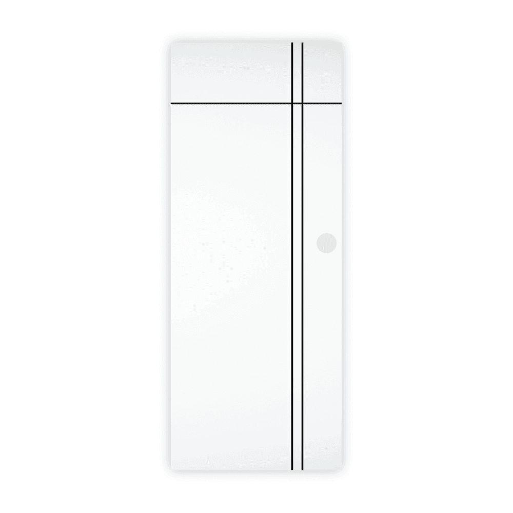 WELLINGTAN ประตูภายนอก UPVC เซาะร่อง รุ่น OK-008N ขนาด 80x200 ซม. สีขาว (เจาะลูกบิด)