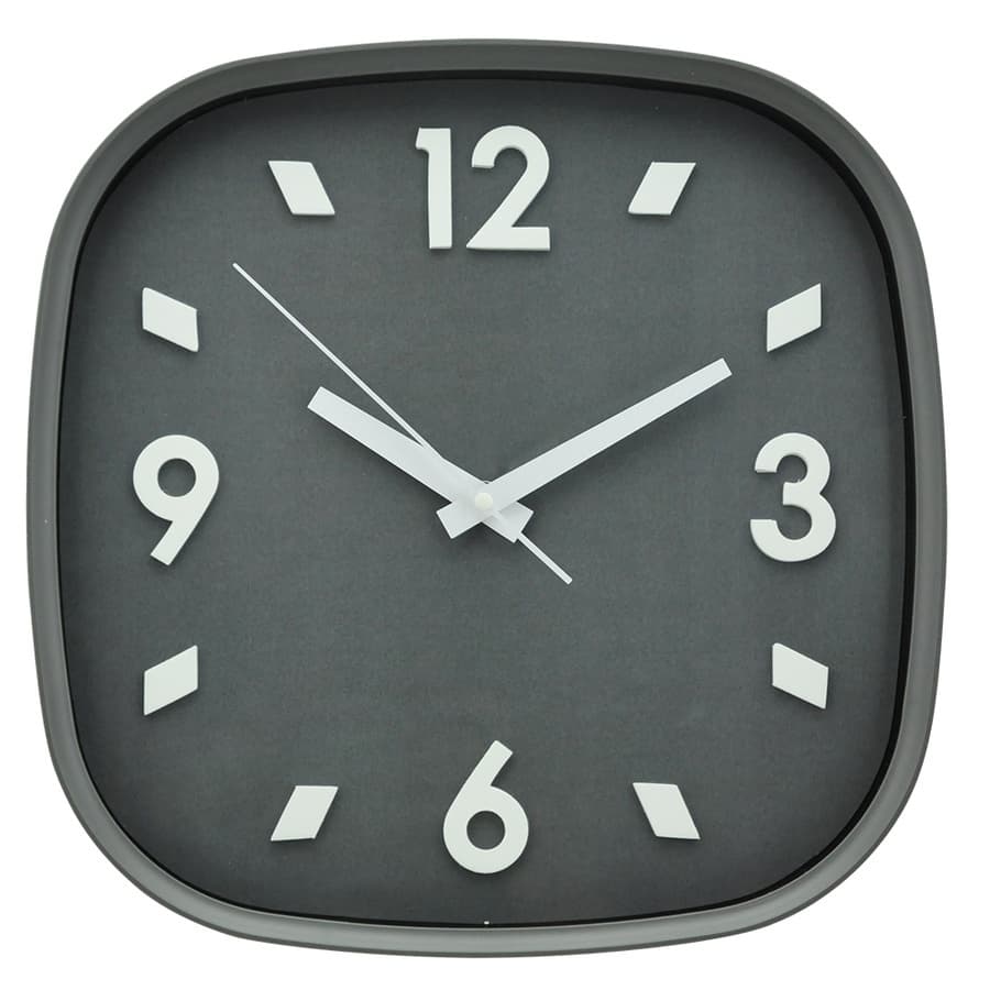 COZY นาฬิกาแขวนทรงเหลี่ยม รุ่น CARA-G ขนาด 29.7x29.7x4.7 ซม. สีเทา
