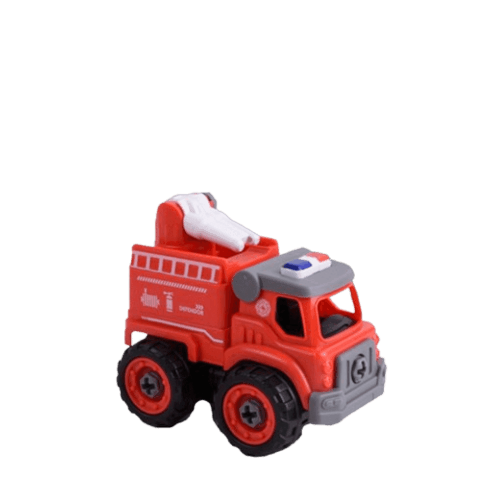 TOYS ของเล่นรถน้ำดับเพลิงประกอบพร้อมรีโมตคอนโทรล รุ่น#LM9032 ขนาด18.5x9.5x15.5ซม.สีแดง