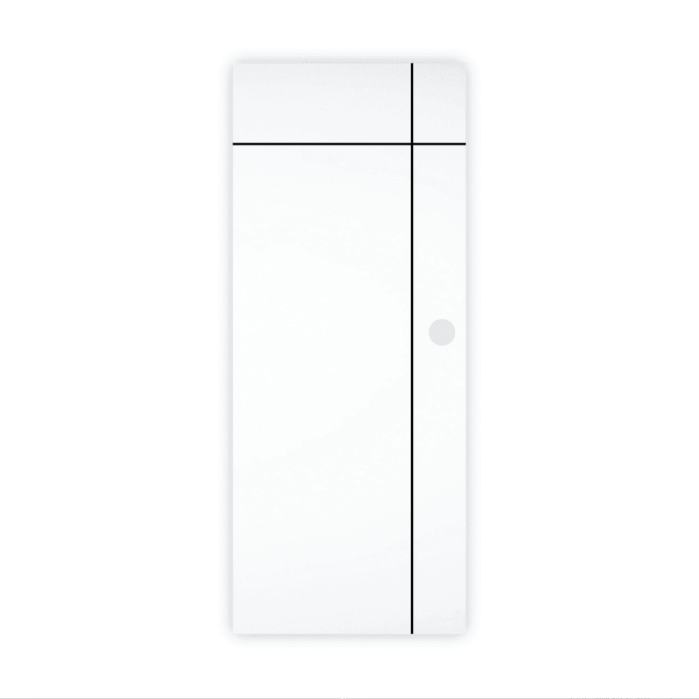 WELLINGTAN ประตูภายนอก UPVC เซาะร่อง รุ่น OK-007N ขนาด 80x200 ซม. สีขาว (เจาะลูกบิด)