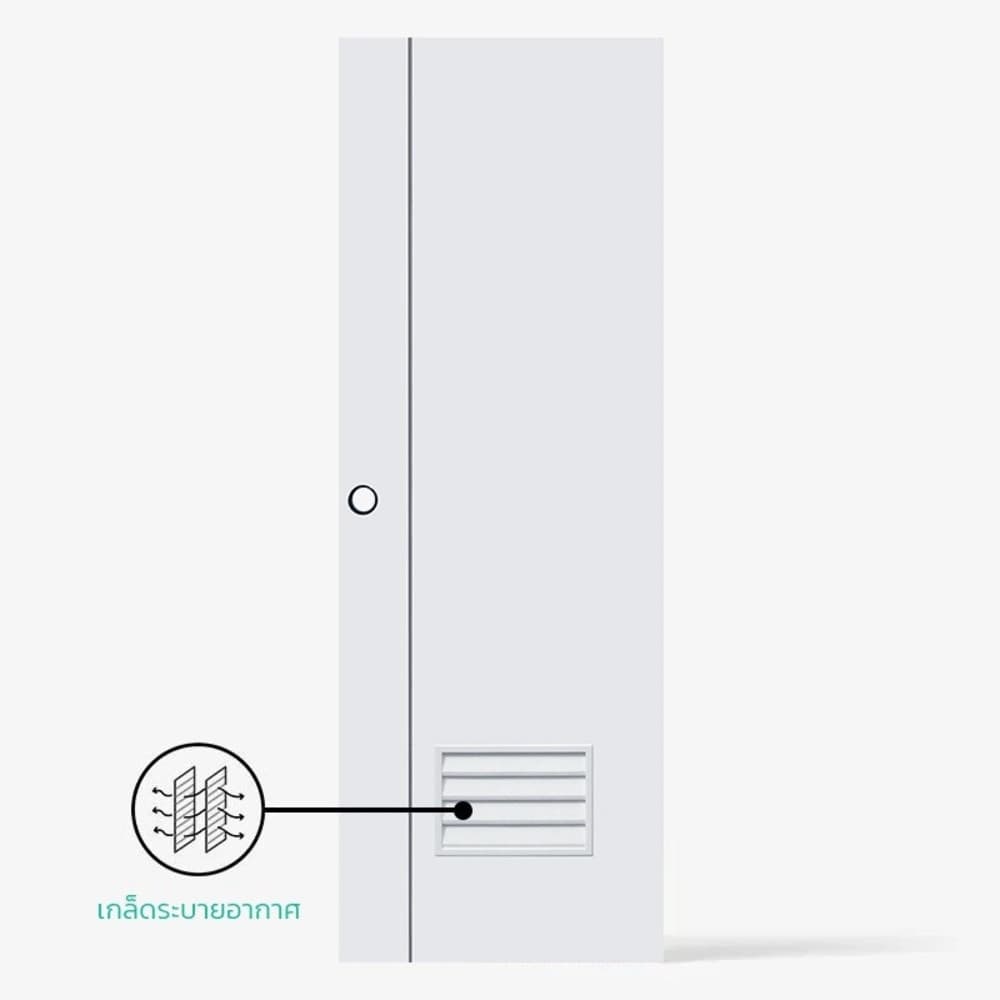 ECO-DOOR  ประตู UPVC เอ็กซ์ทรูชั่น  รุ่น XG2 ขนาด 70x200 ซม. สีขาว (เจาะ)