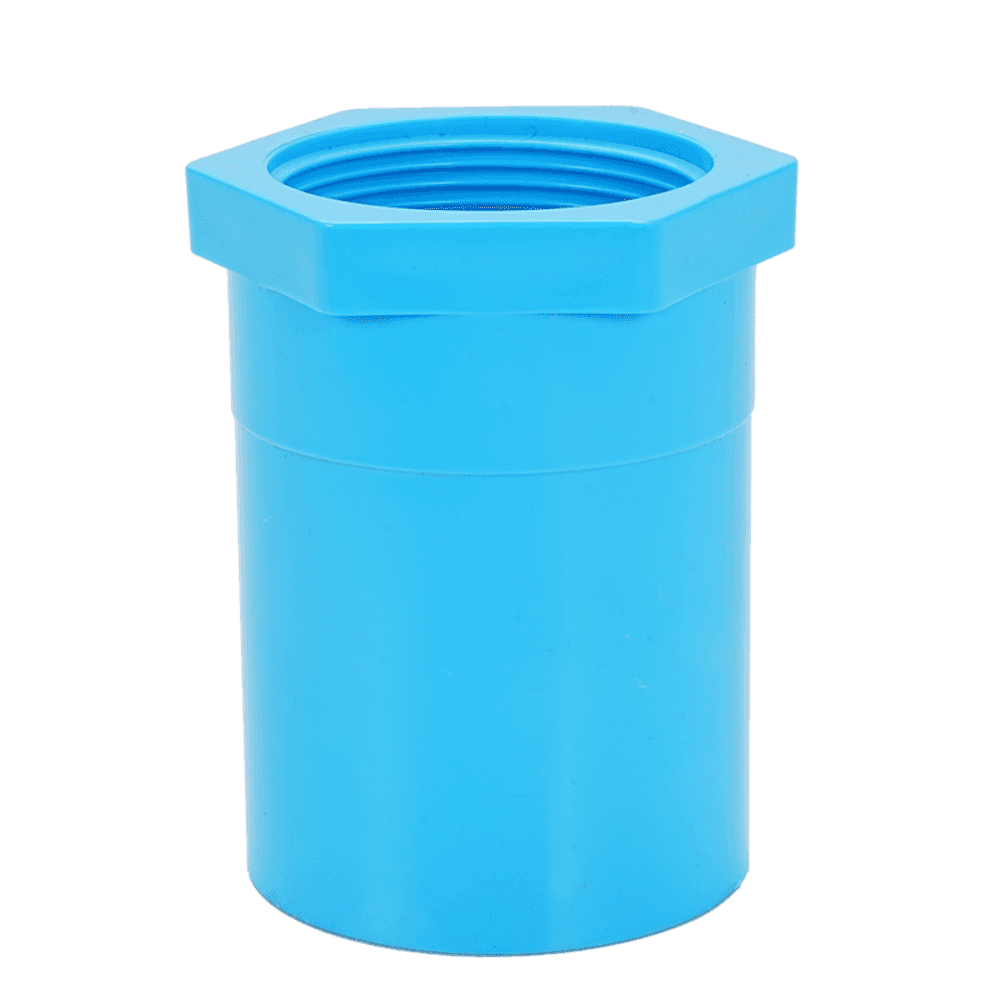 VAVO ข้อต่อตรงเกลียวใน หนา 2"(55) สีฟ้า