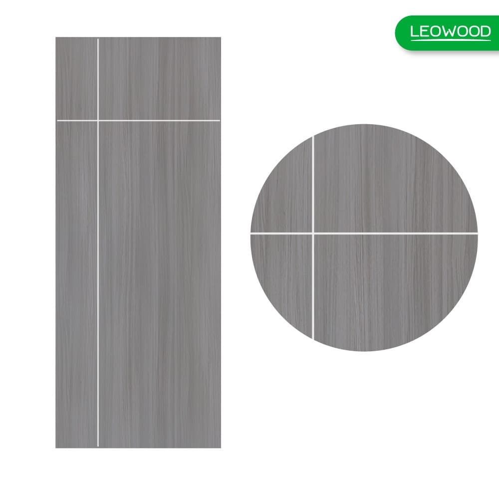 LWD ประตู UPVC ภายใน สี Light Gray ลาย 63 ขนาด 3.5x90x200 ซม.